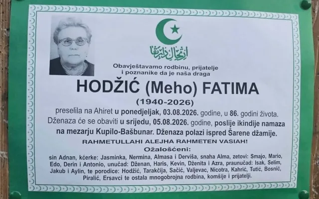 Preminula Fatima Hodžić