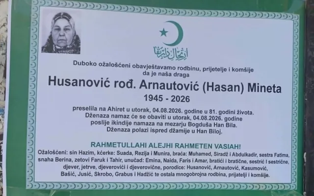 Preminula Mineta Husanović