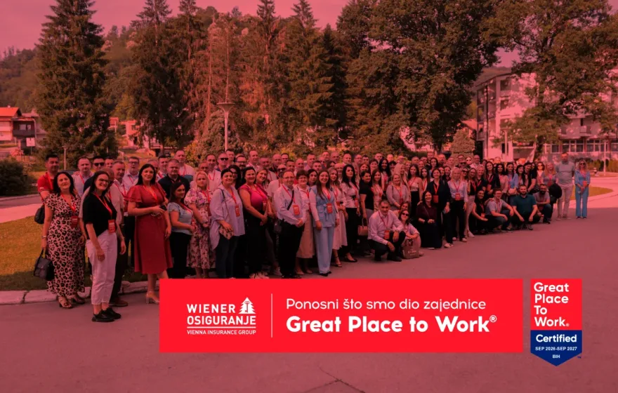 Wiener osiguranje dobilo Great Place to Work® certifikat – globalna potvrda kulture koju grade ljudi