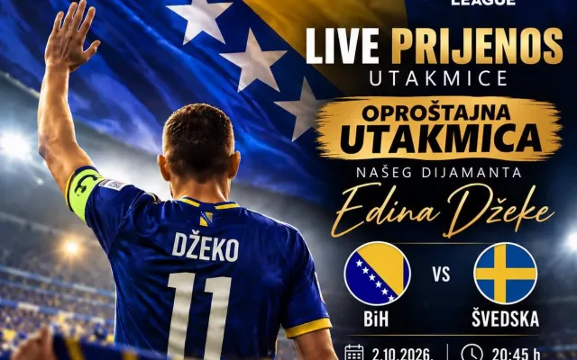 Džeko se oprašta u petak : Live prijenos na travničkom Centralnom trgu