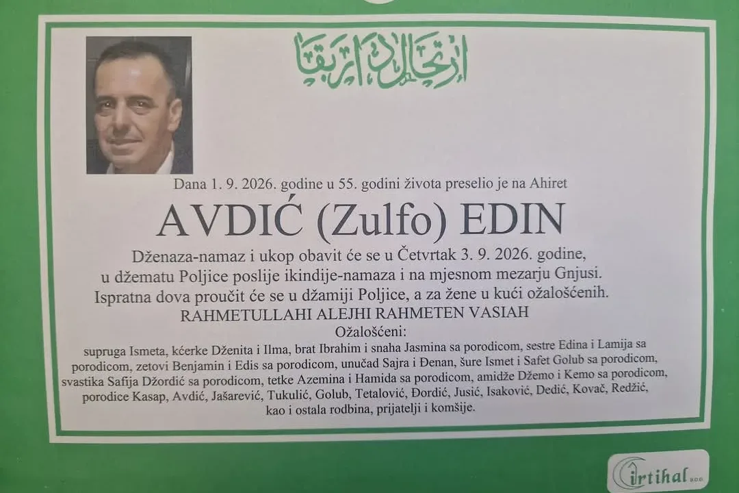 Preminuo je Edin Avdić