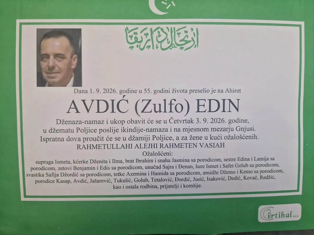 Preminuo je Edin Avdić