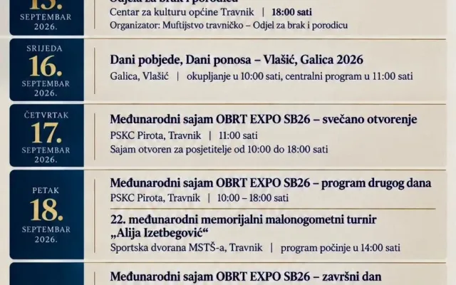 Narednih dana brojna događanja u Travniku – Sajam, Dani ponosa, turnir, akcija čišćenja…