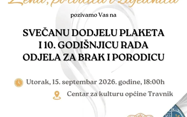 Manifestacija „Žena, porodica i zajednica“: U utorak dodjela plaketa