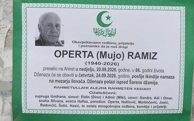 Preminuo je Ramiz Operta
