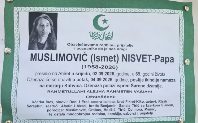 Preminuo je Nisvet Muslimović Papa