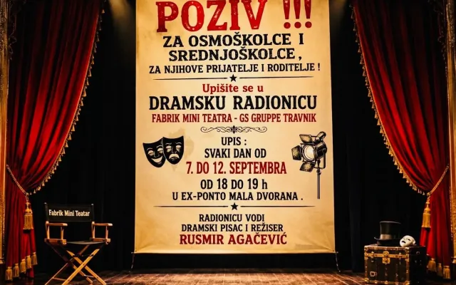 Voliš glumu i pozorište? Fabrik Mini Teatar u Travniku otvara upis za mlade