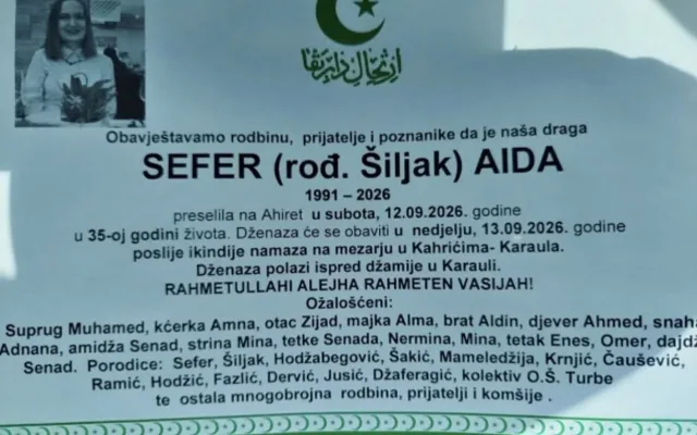 Preminula je Aida Sefer