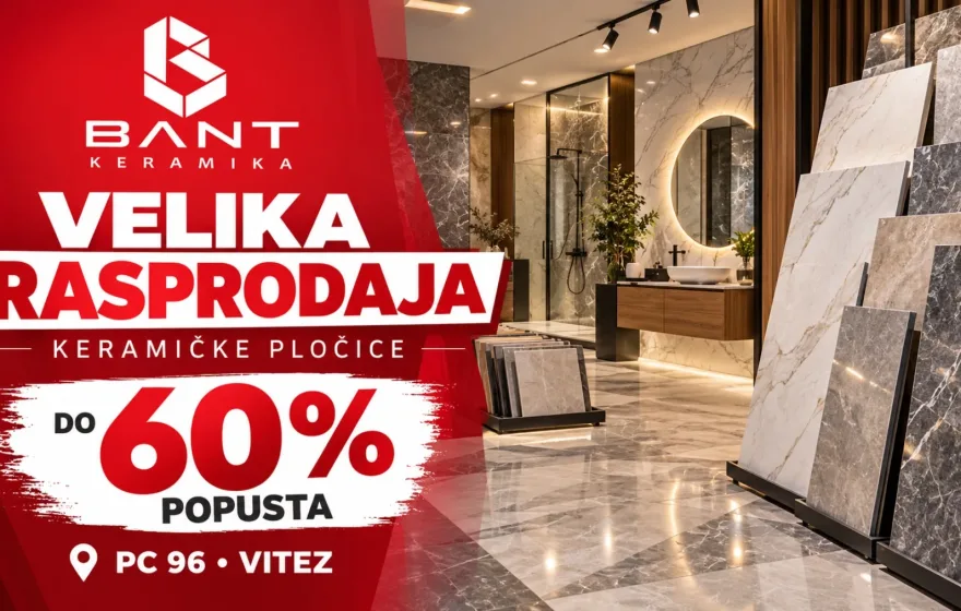 Velika rasprodaja u BANT-u: Keramičke pločice uz popuste do 60%