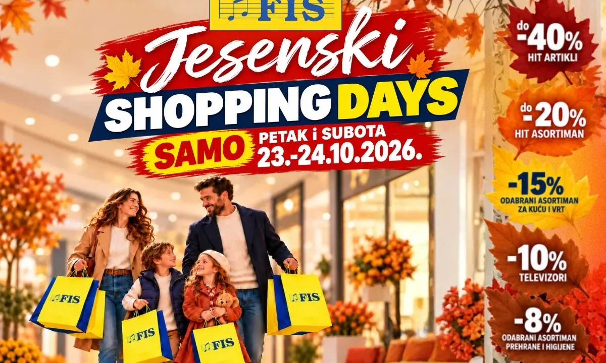 FIS Jesenski Shopping Days – dva dana odličnih popusta i još povoljnije kupovine!