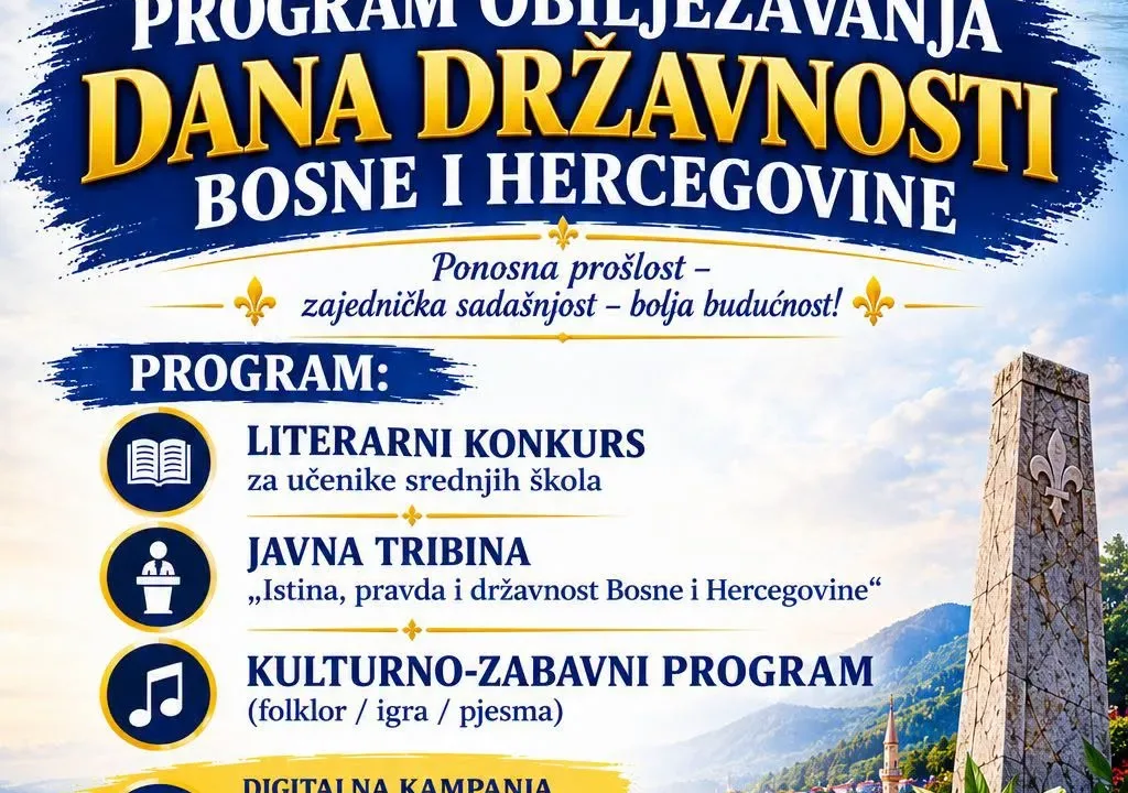 Dan državnosti Bosne i Hercegovine : Pripremljen bogat i sadržajan program u Vitezu