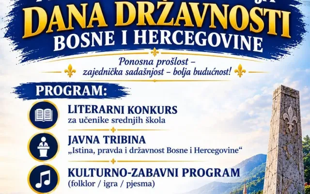 Dan državnosti Bosne i Hercegovine : Pripremljen bogat i sadržajan program u Vitezu