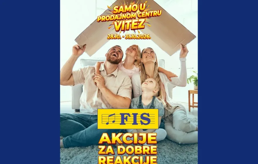 Velika FIS akcija: Popusti do 20% na namještaj, bijelu tehniku, odjeću, igračke i brojne proizvode za dom!