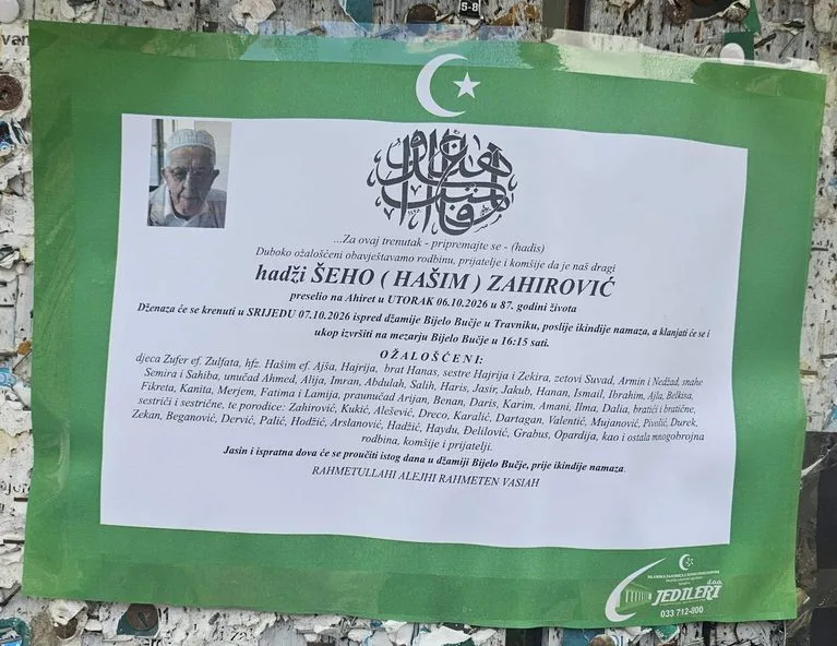 Preminuo je hadži Šeho Zahirović