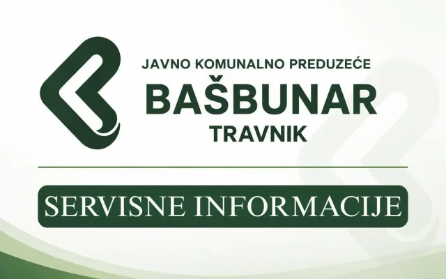 JKP Bašbunar : Obavijest za stanovnike Kalibunara i Pirote