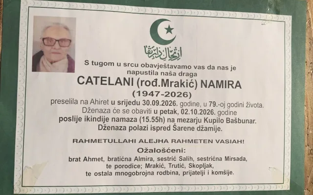 Preminula je Namira Catelani