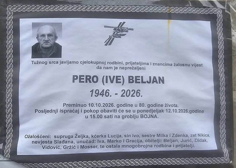 Preminuo je Pero Beljan