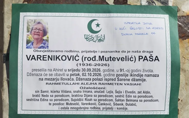 Preminula je Paša Vareniković