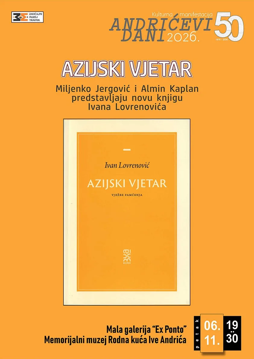 Predstavljanje knjige Ivana Lovrinovića : "Azijski vjetar"