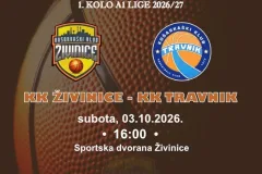 A1 košarkaška liga : Travnik gostuje u Živinicama